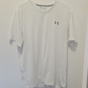 Under Armour Men's White V-Neck Tee